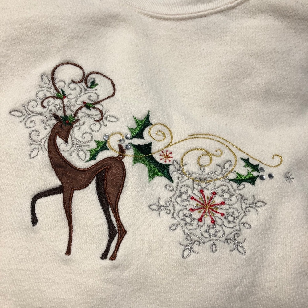 christmas embroidered sweater